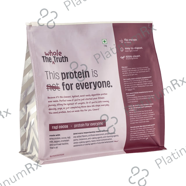 The Whole Truth Protein for Everyone Powder 15gm Protein Per Scoop Ragi Cocoa