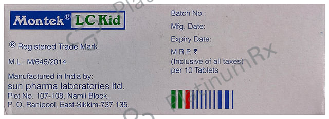 Montek LC Kid 2.5/4mg Tablet 10s