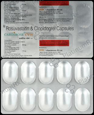 Cardirose CV 20/75mg Capsule 10s