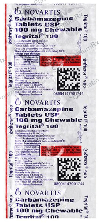 Tegrital 100mg Chewable Tablet 10s