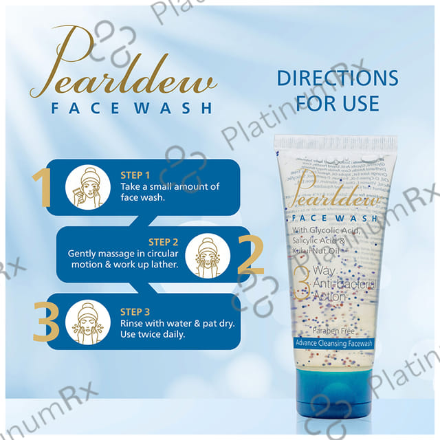 Pearldew 3 Way Antibacterial Action Face Wash (100ml Each) 3 Tubes