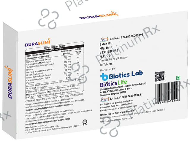 DuraSlim Tablet for Weightloss 10s