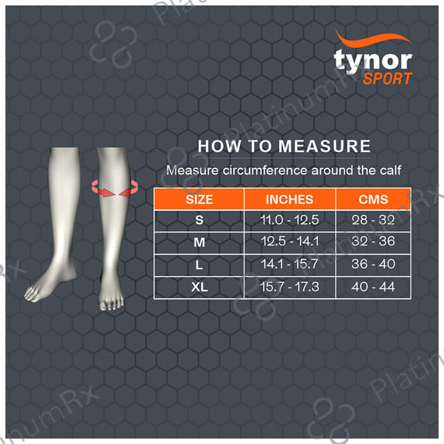 Tynor Calf and Shin Support Air Pro Black & Green XL