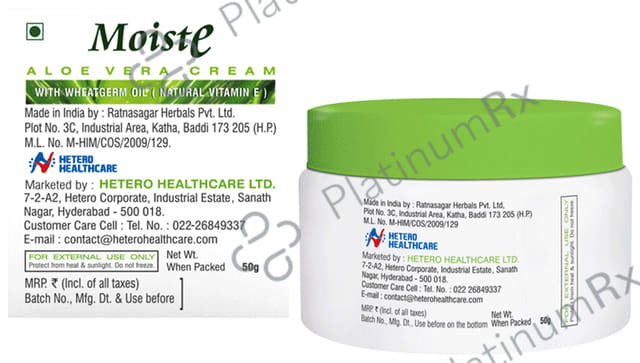 Moiste Aloe Vera Moisturising Cream 50gm