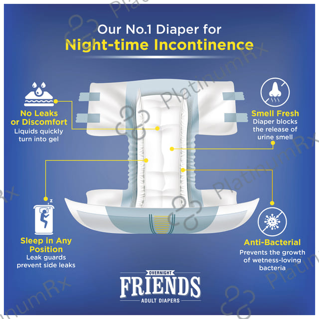 Friends Overnight Adult Diaper Large 10s