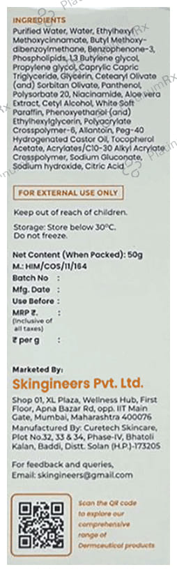 Wisteria Sunscreen SPF15 PA+++ Cream 50gm