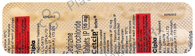 Cetcip 10mg Tablet 10s