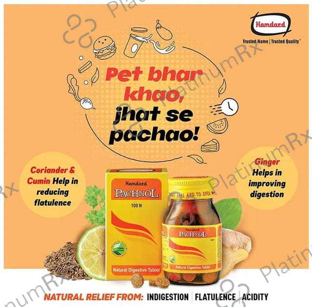 Hamdard Pachnol Natural Digestive Tablet