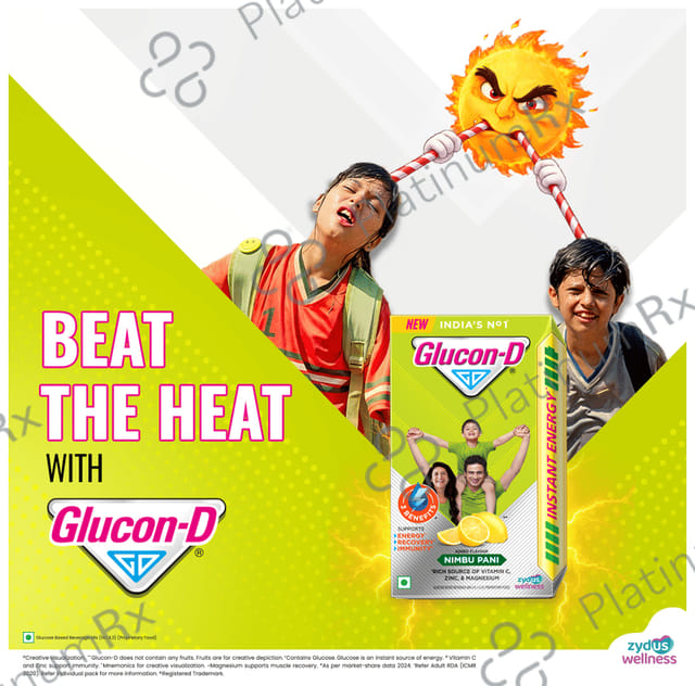 Glucon D Instant Energy Nimbu Pani Flavour Powder 400gm