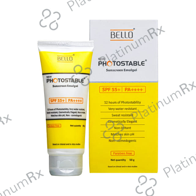 Bello New Photostable Sunscreen Emulgel SPF55 50gm