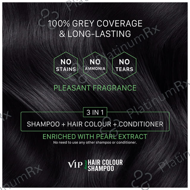 VIP Natural Hair Black Colour Shampoo 20ml