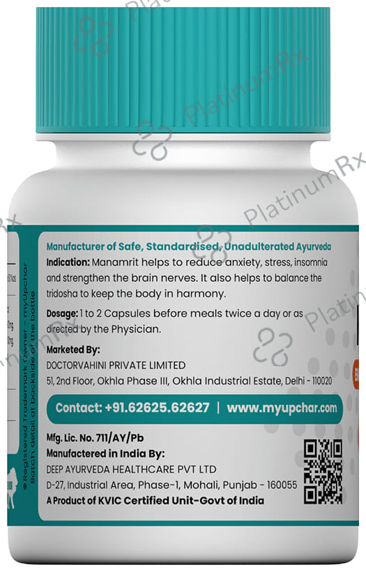 Myupchar Ayurveda Manamrit Extracts Based Vegan Capsule