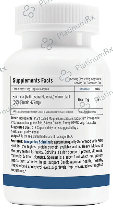 Trexgenics Spirulina Veg Capsule