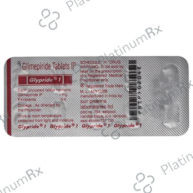 Glypride 1mg Tablet 10s