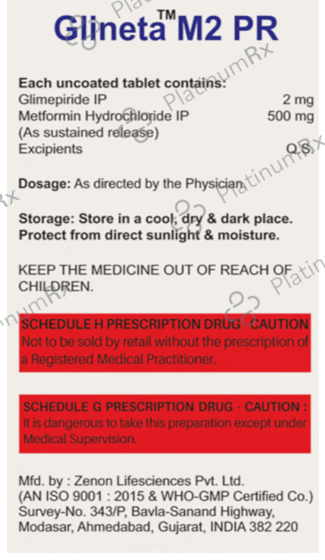 Glineta M 2 PR Tablet 10s