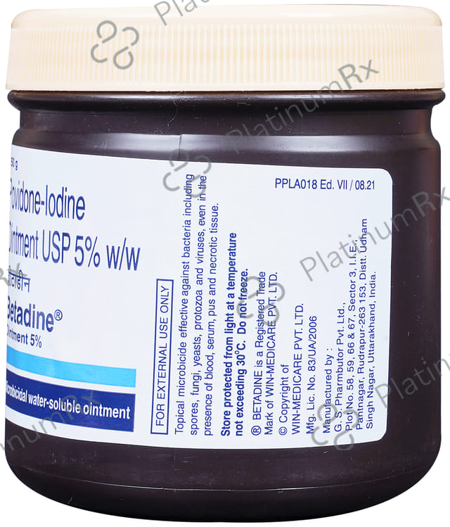 Betadine 5% Ointment 250gm