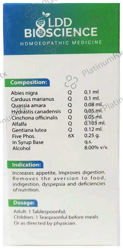 LDD Bioscience LDD Appetiser Syrup 115 ml