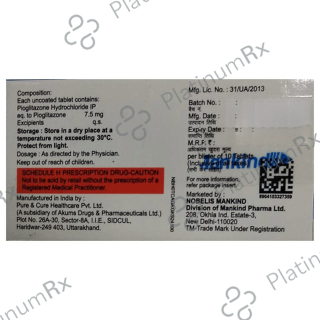 Piohope 7.5mg Tablet 10s