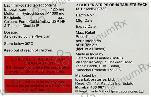 Emnorm M 12.5/1000mg Tablet 10s