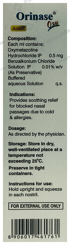 Orinase Oxy AD 0.05% Nasal Spray 10ml