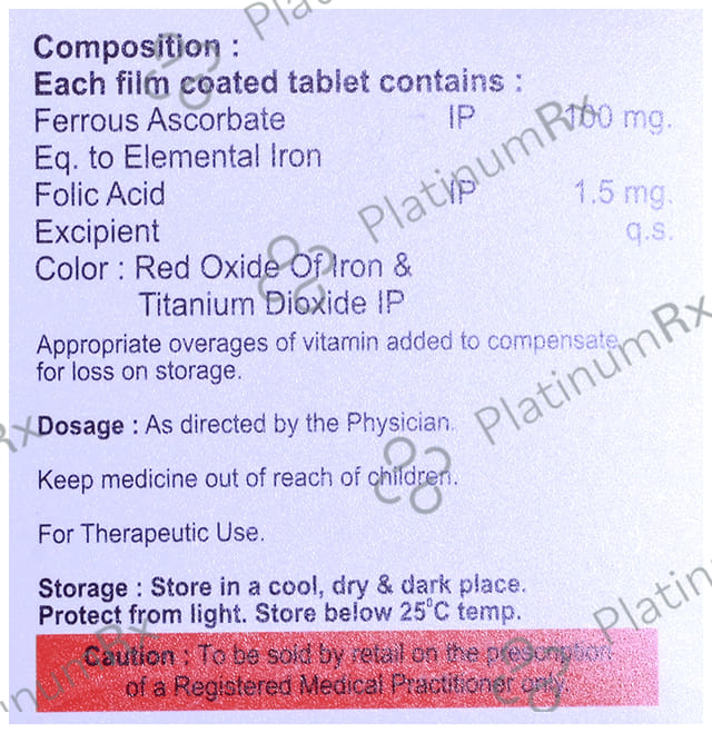 Sinoheme XT 100mg/1500mcg Tablet 10s