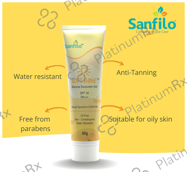 Soft Shine Silicone Sunscreen SPF 30 PA+++ Gel 60gm