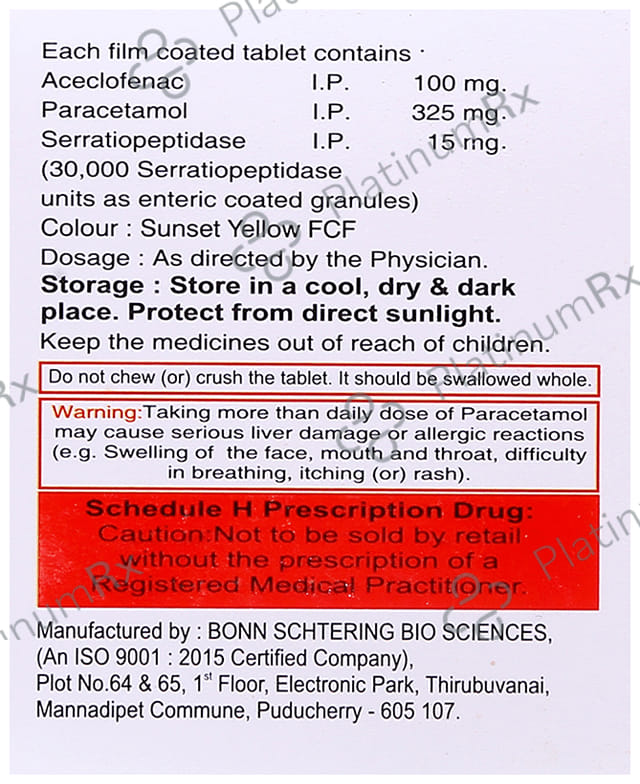 Trypace SP 100mg/325mg Tablet