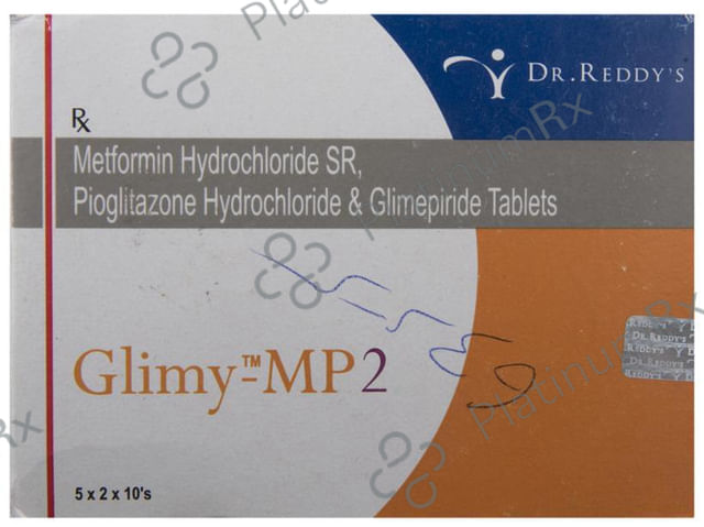 Glimy MP 2/500/15mg Tablet SR 10s