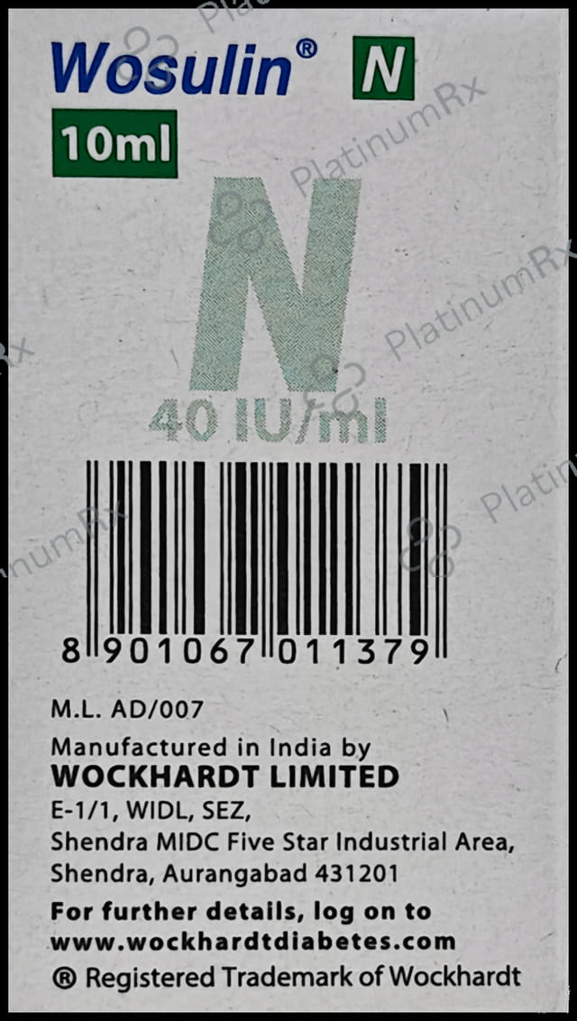Wosulin N (40 IU/ml) Vial 1X10ml