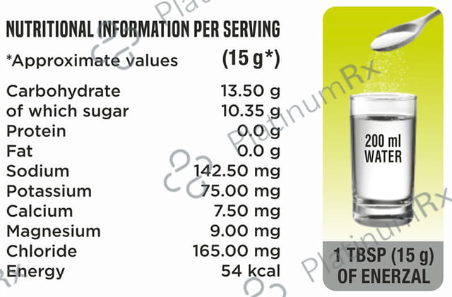 Enerzal Energy & Electrolyte Drink Lime Flavour Powder 1kg