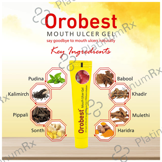 Orobest Mouth Ulcer Gel (10gm Each) 4 Tubes