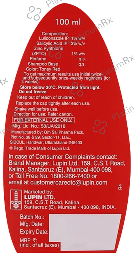 Lupizol ZS Anti dandruff Shampoo 100ml