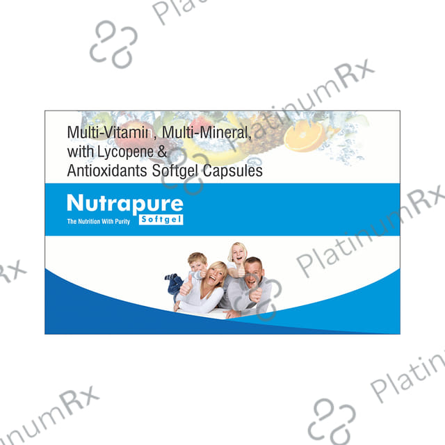Nutrapure Multi-Vitamin, Multi-Mineral, with Lycopene & Antioxidants Softgel Capsule (10 Each) 10 Strip