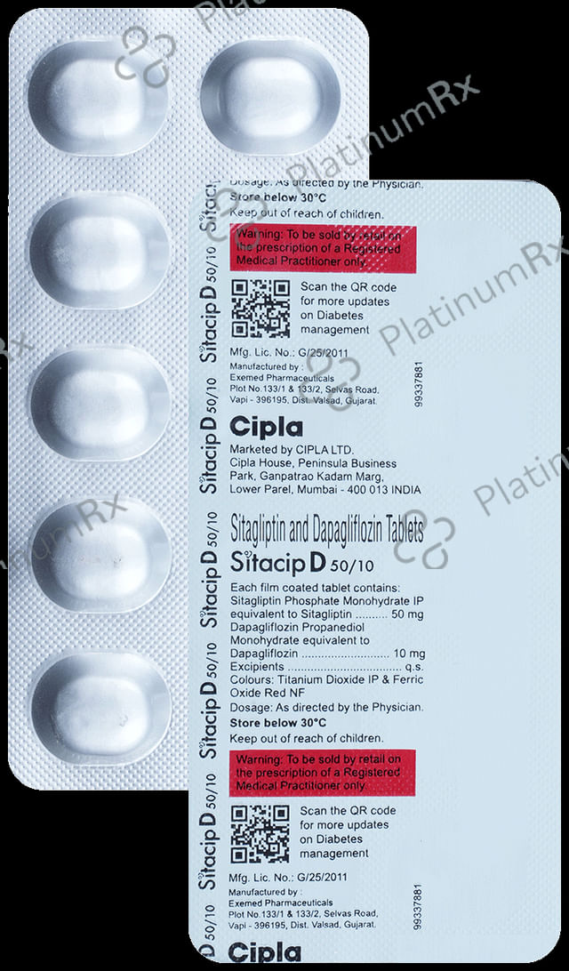 Sitacip D 10mg/50mg Tablet