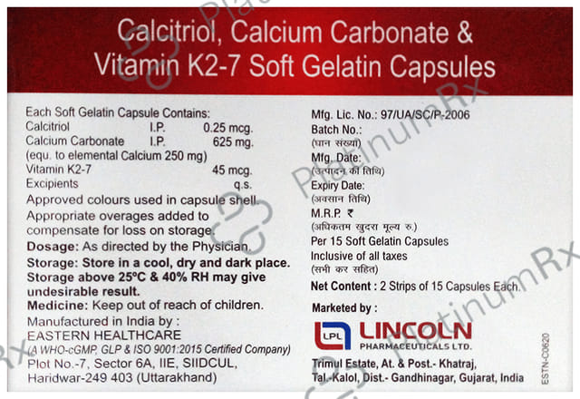Calbone K2 Capsule 15s