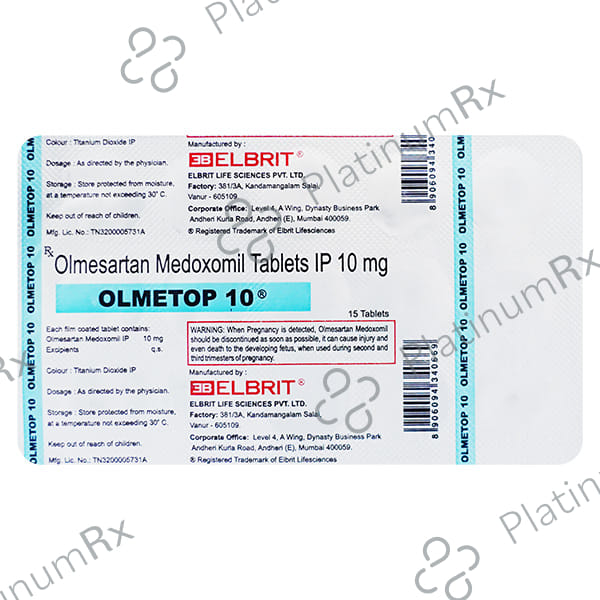 Olmetop 10mg Tablet 15s