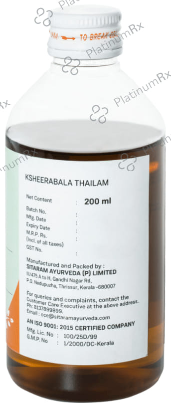 Sitaram Ayurveda Ksheerabala Thailam