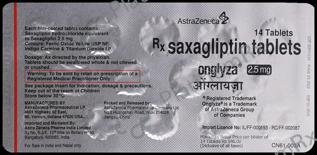 Onglyza 2.5mg Tablet