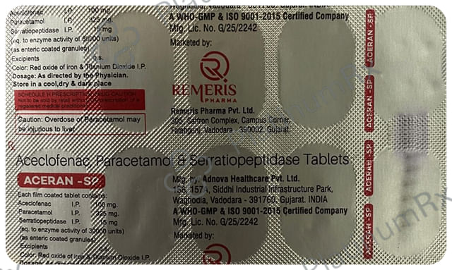 Aceran SP 100/325/15mg Tablet 10s