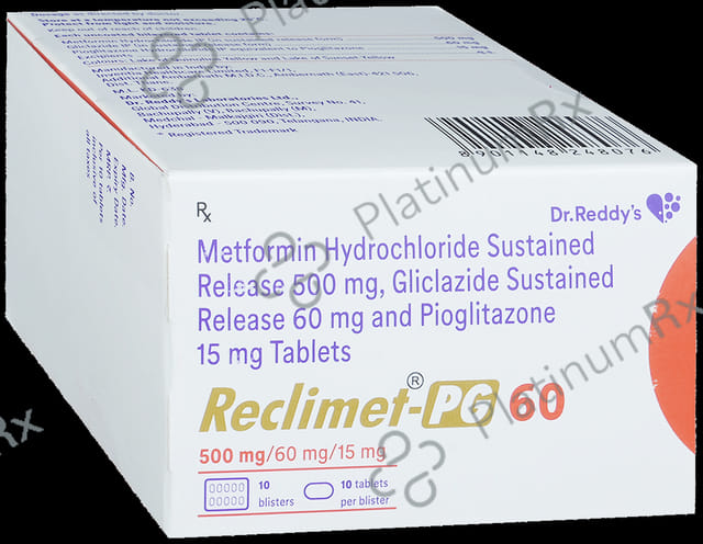 Reclimet PG 60/500/15mg Tablet SR 10s