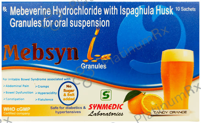 Mebsyn 135mg Granules Tangy Orange 5gm