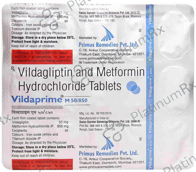 Vildaprime M 850/50mg Tablet 15s