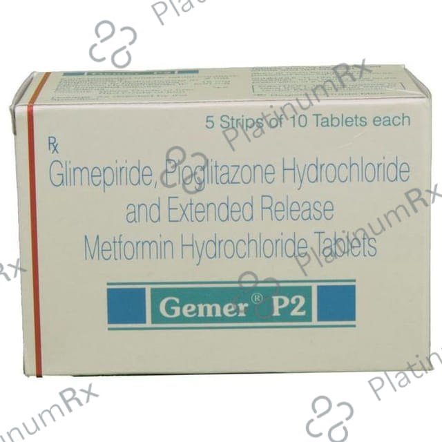 Gemer P 2/500/15mg Tablet ER 10s