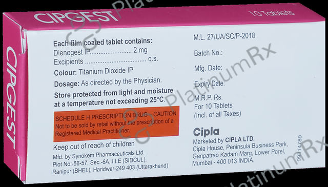 Cipgest 2mg Tablet