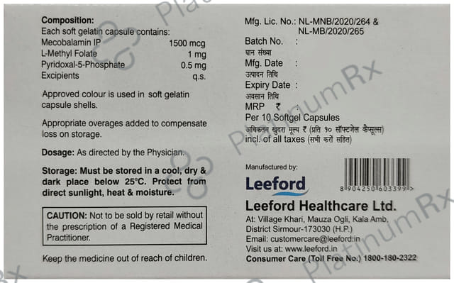 Foligrace SG 1mg/1500mcg/0.5mg Capsule 10s