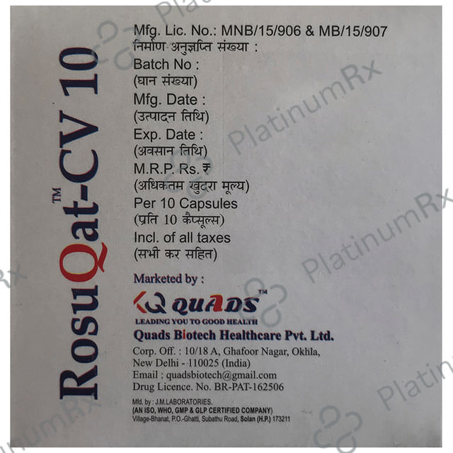 Rosuqat CV 10/75mg Capsule 10s