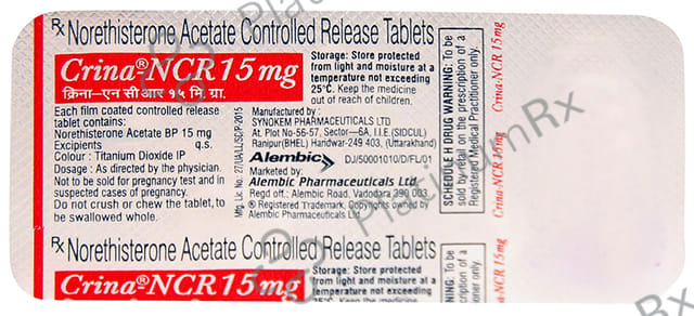 Crina NCR 15mg Tablet 5s