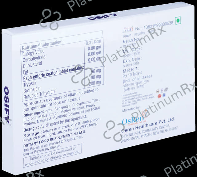 Osify 200/96/180mg Tablet 10s