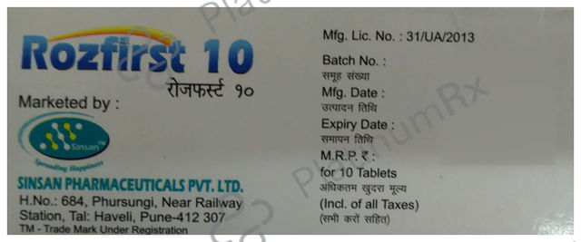 Rozfirst 10 Tablet 10 Tablet