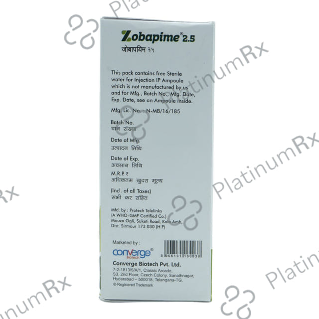 Zobapime 2000mg/500mg Injection